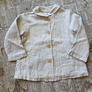 Zara linen girls coat